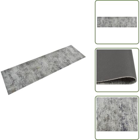 Hormigón - vidaXL Alfombra de cocina lavable terciopelo aspecto hormigón 45x150cm - Alfombra antideslizante