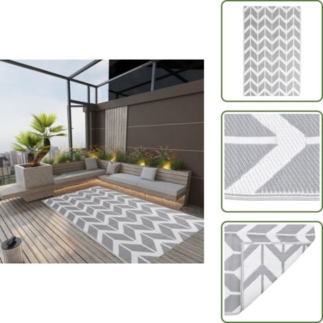 Alfombra de balcón - vidaXL Alfombra de exterior ARAKIL gris 120x180 cm PP - Alfombra de patio