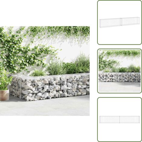 Muros de gaviones - vidaXL Muro de gaviones con cubiertas acero galvanizado 300x30x50 cm - Muros de contención de acero