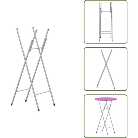 Patas de mesa para mesa alta - vidaXL Patas de mesa plegables acero galvanizado plata 45x53x108 cm - Patas de mesa para barra