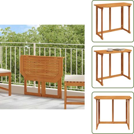 Madera de acacia - vidaXL Mesa para terraza bistró madera maciza de acacia 90x50x75 cm - Mesa plegable