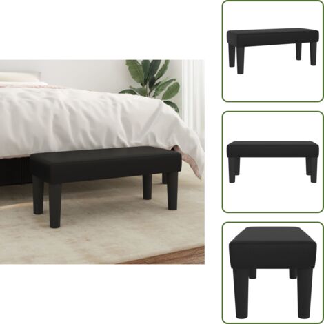 Banco multifuncional - vidaXL Banco de cuero sintético negro 70x30x30 cm - Banco de pie de cama