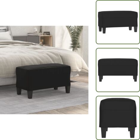 Banco de recibidor - vidaXL Banco de tela de microfibra negro 70x35x41 cm - Banco de tela