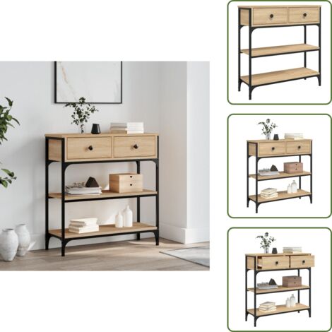 Mesa de entrada - vidaXL Mesa consola madera de ingeniería roble Sonoma 72,5x25x75 cm - Almacenamiento