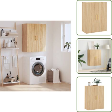 Armario de pared Sonoma - vidaXL Armario de pared roble Sonoma 69,5x34x90 cm - Armario de almacenamiento
