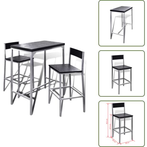 The Living Store Mesa alta y taburetes de barra de cocina - Sillas de cocina