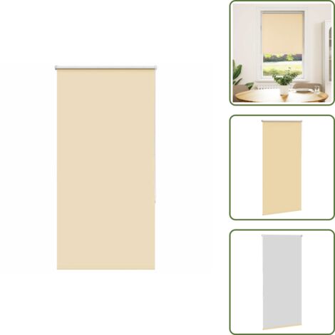 Control de luz - vidaXL Estor Enrollable Opaco Beige 75x150 cm Tela Ancho 70,7 cm - Persiana para ventana