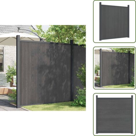 Valla de aluminio - vidaXL Panel de valla WPC gris 180x186 cm - Valla WPC