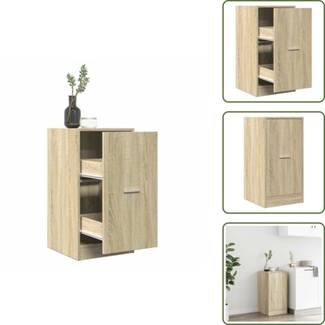 Mueble de boticario - vidaXL Armario botiquín madera ingeniería roble Sonoma 40x41x77,5 cm - Armario de madera
