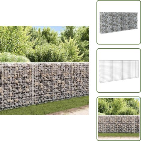 Muros de estabilidad - vidaXL Muro de gaviones con cubiertas acero galvanizado 200x20x85 cm - Gaviones de acero galvanizado