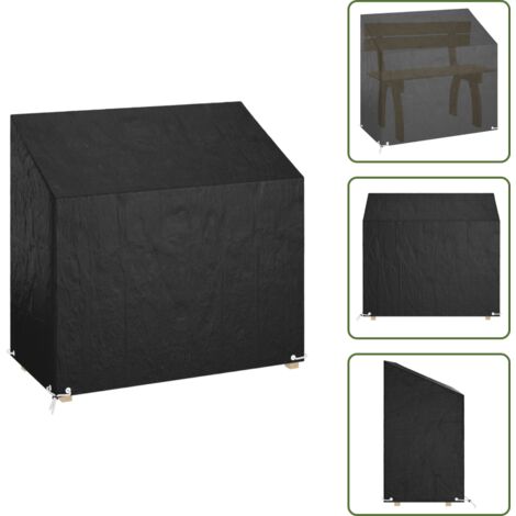 The Living Store Funda para banco de jardín 8 ojales polietileno 130x70x70/88 cm - Funda para muebles de exterior