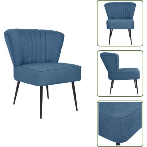 The Living Store Sillón de cóctel tela azul - Sillón azul