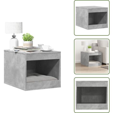 Casa para gatos - vidaXL Mueble arenero de gatos madera gris hormigón 47x59x42 cm - Mueble de madera