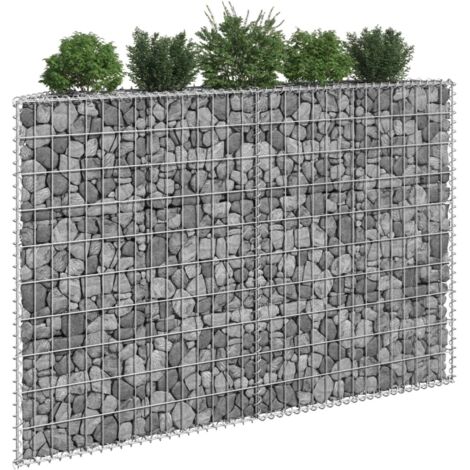Arriate de gaviones de trapecio acero galvanizado 150x20x100 cm