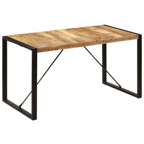 Mesa de comedor 140x70x75 cm madera maciza de mango