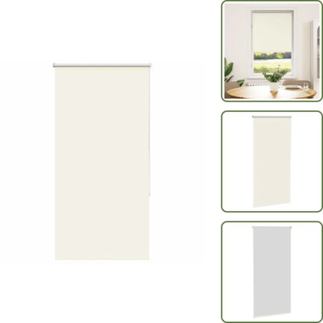 The Living Store Estor Enrollable Opaco Blanco Roto 85x150cm Tela Ancho 80,7cm - Privacidad