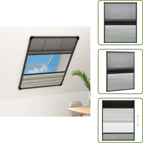 Mosquitera aluminio - vidaXL Mosquitera plisada para ventanas contra el sol aluminio 60x80cm - Mosquitera con sombra
