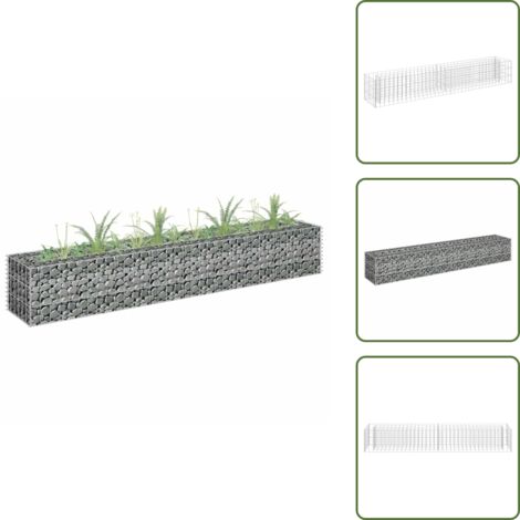 Gaviones de acero - vidaXL Arriate de gaviones de acero 180x30x30 cm - Gaviones para plantas