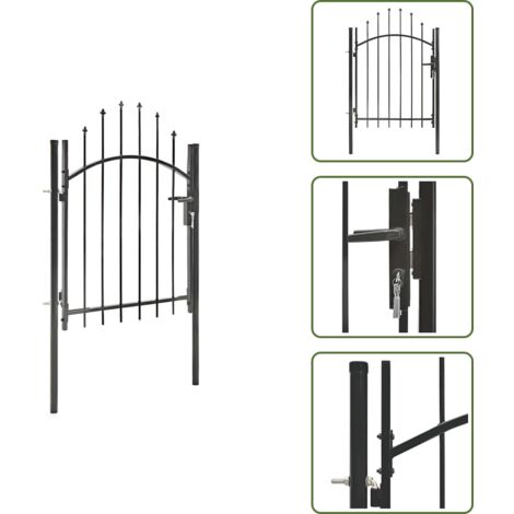 Puerta de jardín negra - vidaXL Puerta de jardín Woerden acero 1x1 m negro - Puerta de valla