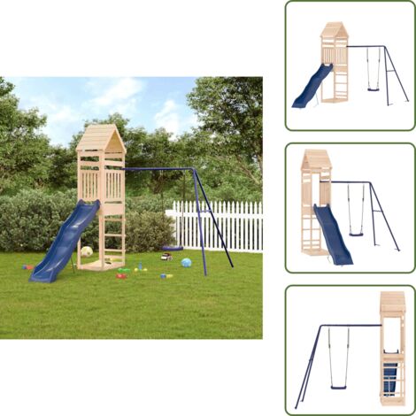 The Living Store Parque infantil de exterior madera maciza de pino - Parque infantil de madera