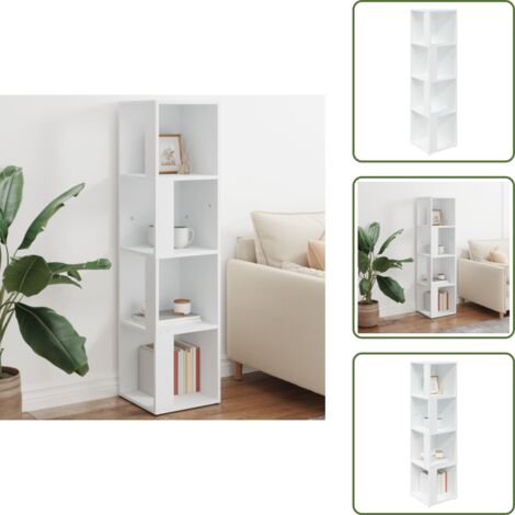 Mueble de madera contrachapada - vidaXL Mueble de esquina madera contrachapada blanco 33x33x132 cm - Mueble para sala