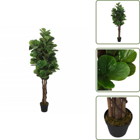 Higuera verde - vidaXL Higuera de hojas de violín artificial 180 hojas verde 150 cm - Higuera de ficus lyrata