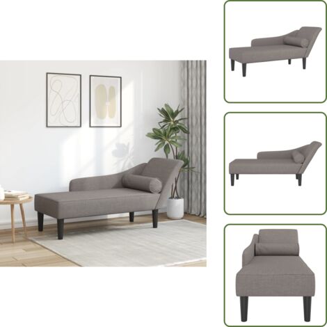 Sofá de exterior - vidaXL Sofá diván con cojines tela gris taupe - Diván gris