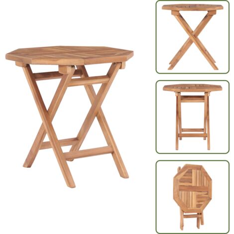Mesa plegable - vidaXL Mesa de jardín plegable madera maciza de teca 45x45x45 cm - Madera de teca