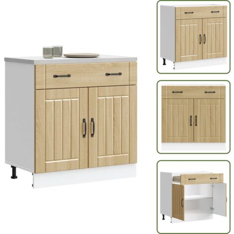 Muebles de cocina - vidaXL Mueble bajo de cocina Lucca roble sonoma - Cocina organizada