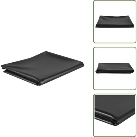 The Living Store Revestimiento de estanque negro 2x1 m PVC 0.5 mm - Estanque negro