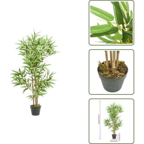 Árbol de bambú verde - vidaXL Árbol de bambú artificial con 552 hojas verde 120 cm - Planta de bambú