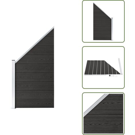 Valla residencial - vidaXL Panel de valla WPC gris 95x(105-180) cm - Valla de seguridad