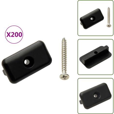 The Living Store Clips de plataforma con tornillos 200 uds plástico acero inox - Tornillos para tarimas