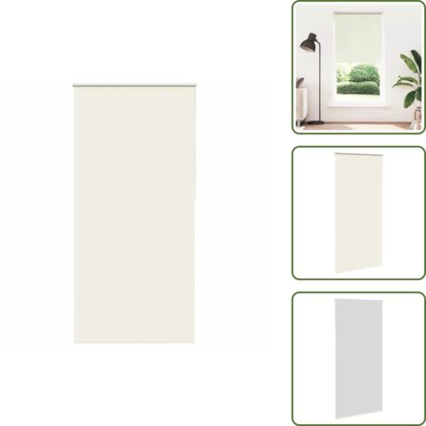 Control de luz - vidaXL Estor Enrollable Opaco Blanco Roto 110x210cm Tela Ancho 105,7cm - Persiana para ventana