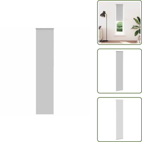 The Living Store Estor Enrollable Opaco gris claro 45x230 cm Tela Ancho 40,7 cm - Privacidad