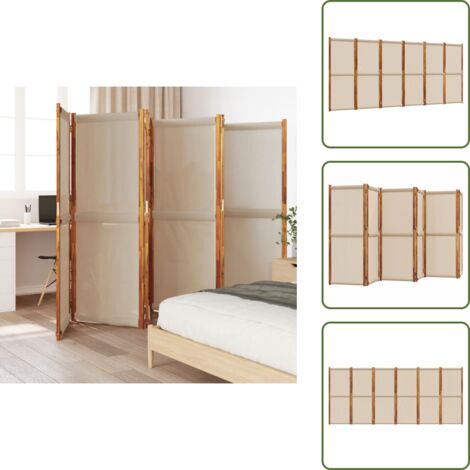 Biombo exterior - vidaXL Biombo divisor de 6 paneles gris taupe 420x180 cm - Biombo interior