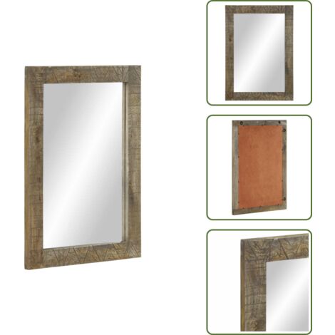 - vidaXL Espejo de baño madera maciza mango 50x2,5x70 cm -