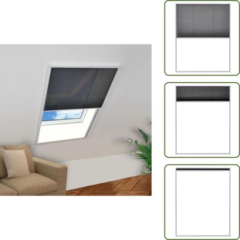 The Living Store Mosquitera plisada para ventanas aluminio 80x100cm - Mosquitera para ventanas