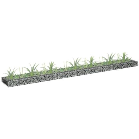 Arriate de gaviones de acero galvanizado 270x30x10 cm