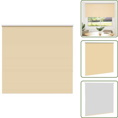 Control de luz - vidaXL Estor Enrollable Opaco Beige 160x175 cm Tela Ancho 156,6 cm - Regulación de calor