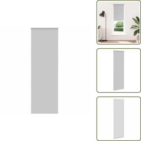 Tela opaca - vidaXL Estor Enrollable Opaco gris claro 85x230 cm Tela Ancho 80,7 cm - Persiana para ventana