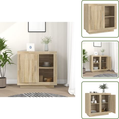 Aparador de almacenamiento - vidaXL Aparador color roble Sonoma 80x40x75 cm - Aparador de salón