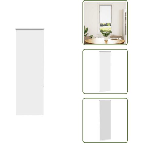 Privacidad - vidaXL Estor Enrollable Opaco Blanco 40x175 cm Tela Ancho 35,7 cm - Persiana para ventana