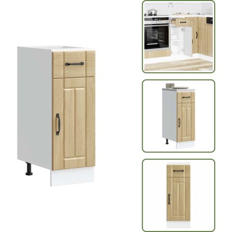 Muebles de cocina - vidaXL Mueble bajo de cocina Lucca roble sonoma - Cocina organizada