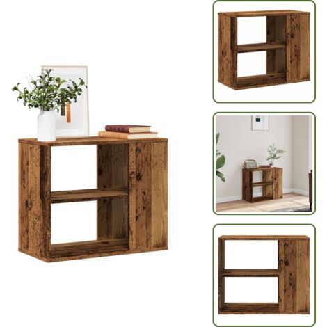 The Living Store Armario auxiliar madera de ingeniería envejecida 60x30x50 cm - Mueble lateral