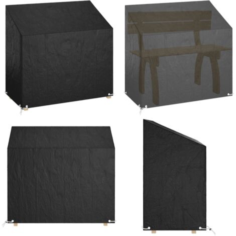 Funda para banco de jardín 8 ojales polietileno 130x70x70/88 cm - Funda para muebles de exterior - Protección para muebles