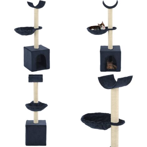 Rascador para gatos con poste de sisal 105 cm azul - Poste de sisal - Poste para gatos