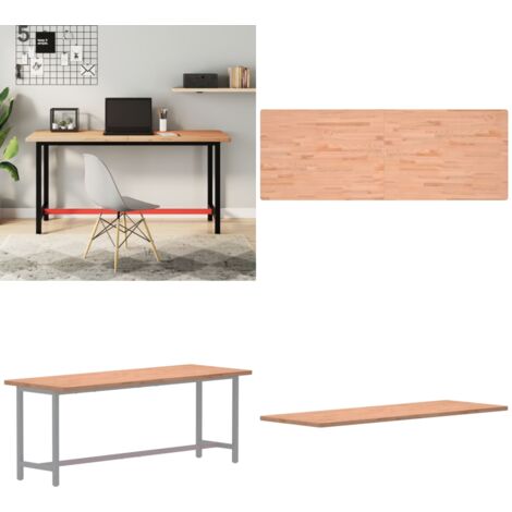 Tablero de escritorio madera maciza de haya 150x55x2,5 cm - Mesa de madera - Mesa de comedor