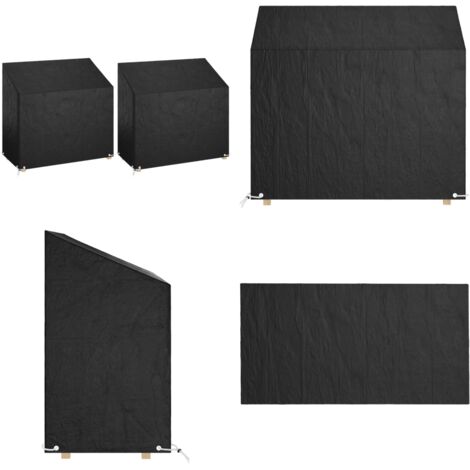 Fundas bancos jardín 2 uds 8 ojales polietileno 130x70x70/88 cm - Fundas para bancos - Protección de muebles