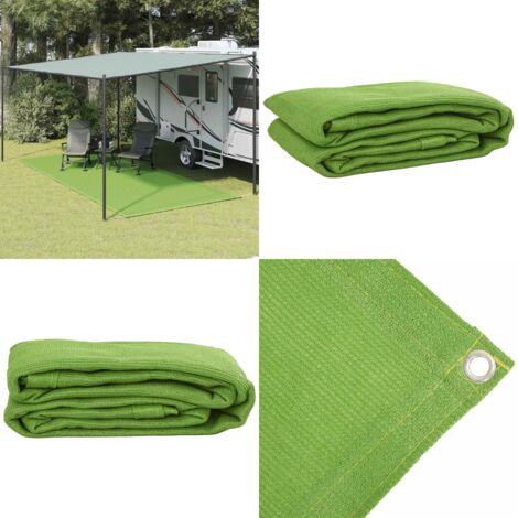 Alfombra para tienda de campaña HDPE verde claro 250x600 cm - Alfombra de camping - Alfombra de exterior